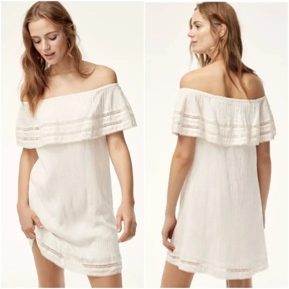 ARITZIA Wilfred White Off The Shoulder Emmie Dress XXS